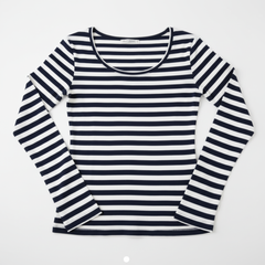 TRENDHAUS Red & White Striped Long Sleeve Classic Tee