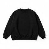 TRENDHAUS Classic Black Crewneck Oversized Sweatshirt