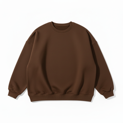 TRENDHAUS Classic Black Crewneck Oversized Sweatshirt