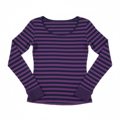 TRENDHAUS Red & White Striped Long Sleeve Classic Tee